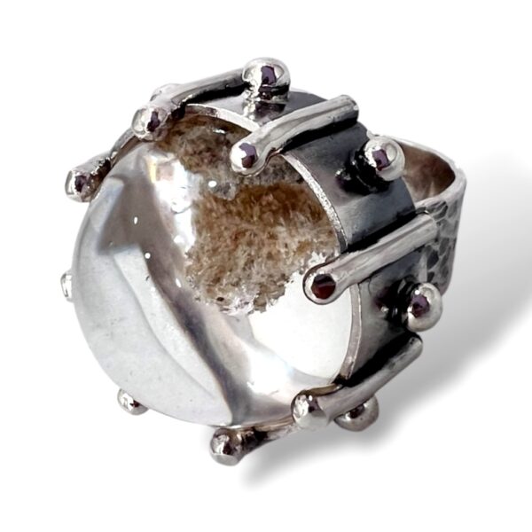 ANILLO CUARZO LODOLITA