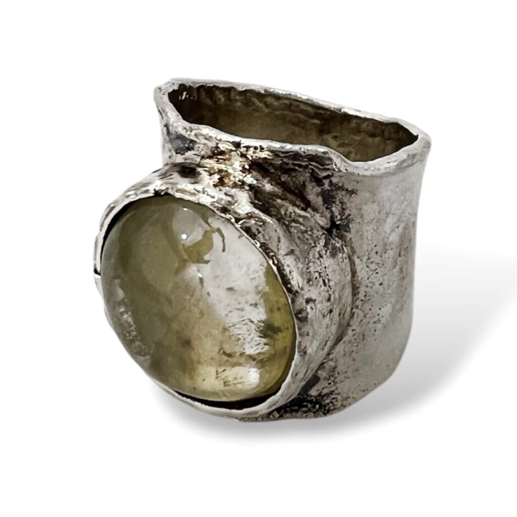 Anillo de Plata con Citrino. Medida 8.