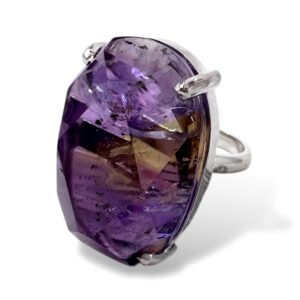 ANILLO BOLIVIANITA RÚSTICA FACETADA