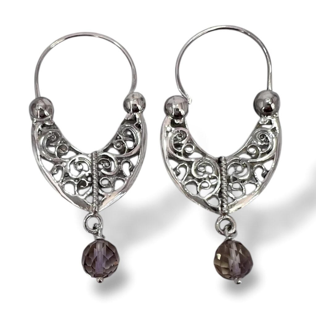 Aretes de Plata con Bolivianitas.