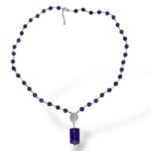 COLLAR AMATISTA Y VIRGEN DE GUADALUPE