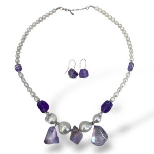 COLLAR PERLAS Y AMATISTA