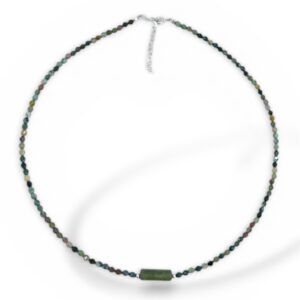 COLLAR ÁGATA MUSGO Y TURMALINA SANDÍA
