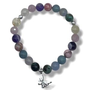 PULSERA 7 PIEDRAS Y MARIPOSA