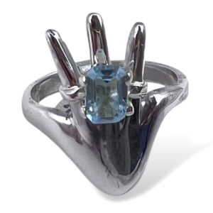ANILLO MANO DE LA ABUNDANCIA Y AGUAMARINA