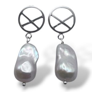 ARETES DE PERLA BARROCA