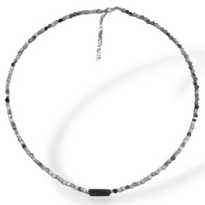 COLLAR ÁGATA MUSGO Y TURMALINA VERDE