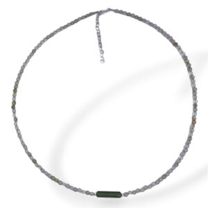 COLLAR CUARZO RUTILADO Y TURMALINA VERDE