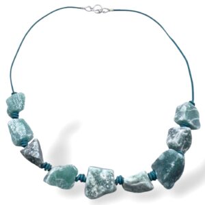 COLLAR AVENTURINA RÚSTICA Y CUERO