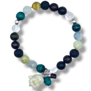 PULSERA PIEDRAS CON BUDA Y MALAQUITA