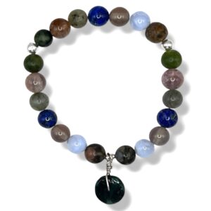 PULSERA 7 DIJE ESMERALDA