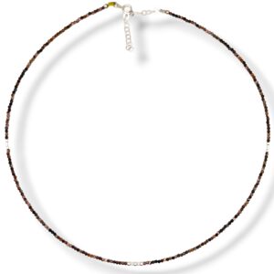 COLLAR RODONITA FACETADA