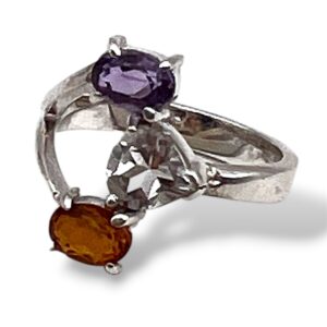 ANILLO CITRINO - CUARZO CRISTAL - AMATISTA
