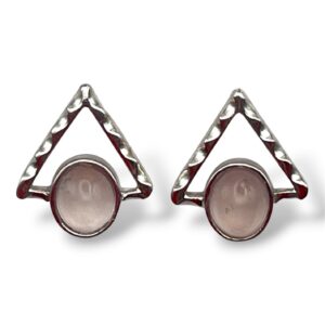 ARETES CUARZO ROSA
