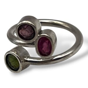 ANILLO TURMALINAS VERDE - ROSA - SANDÍA