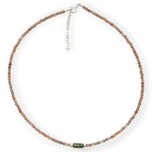 COLLAR ROSA DEL DESIERTO Y TURMALINA VERDE