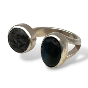 ANILLO LABRADORITA - ÁGATA DENDRÍTICA