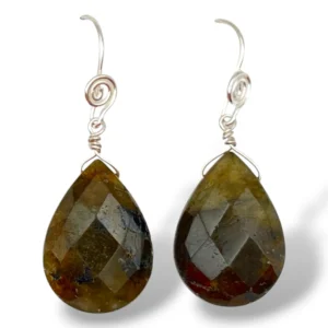 ARETES LABRADORITA FACETADA