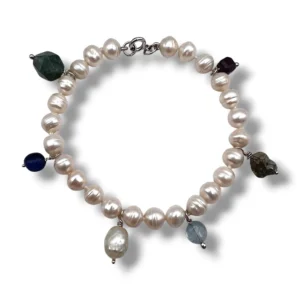 PULSERA PERLAS Y PIEDRAS
