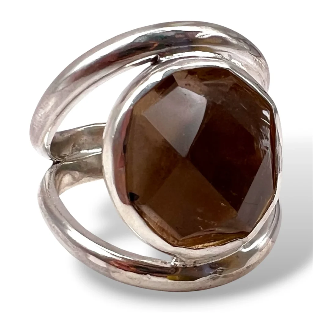 Anillo de Plata con Citrino. Medida 10.