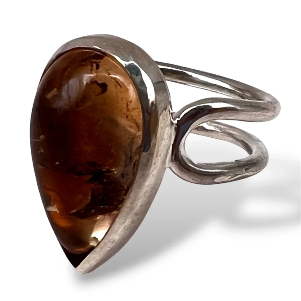 Anillo de Plata con Citrino. Medida 9.