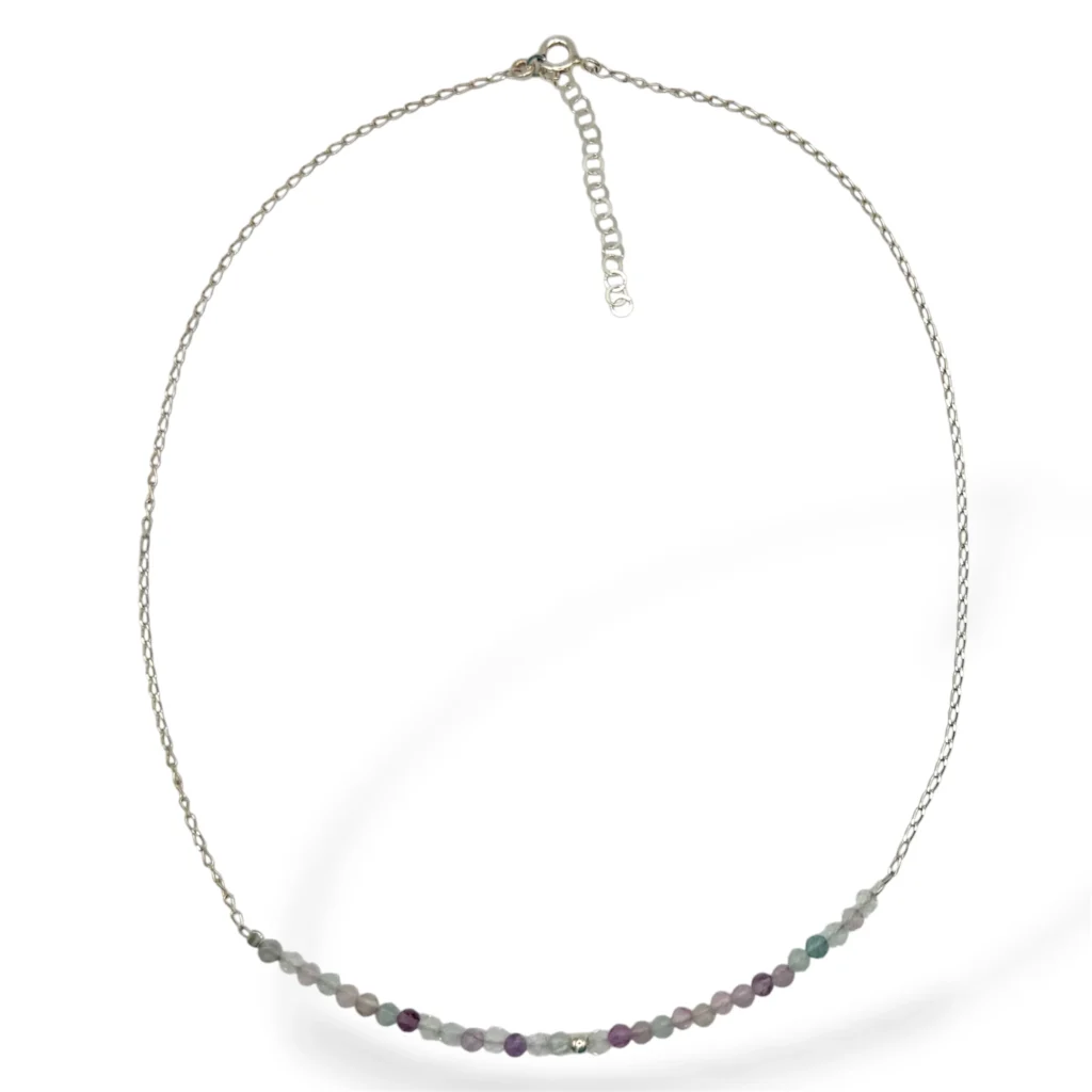 Collar de Plata y Fluorita.