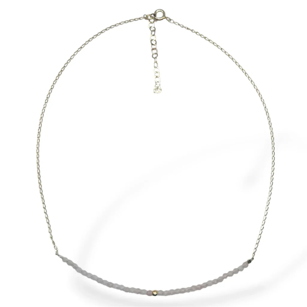 Collar de Plata y Cuarzo Rosa.