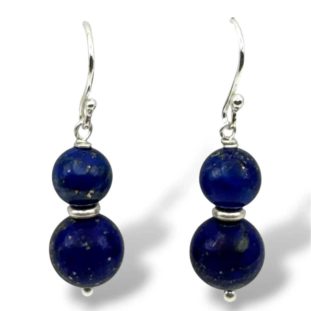 Aretes de Plata y Lapislázuli.